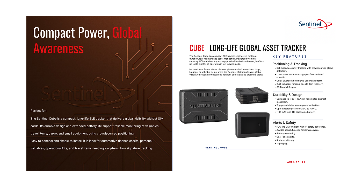 sentinel cube – compact long life ble asset tracker + platform access sentinel cube – compact long life ble asset tracker + platform access