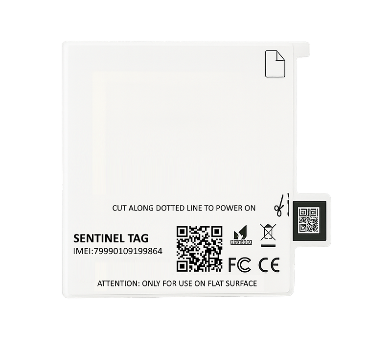 sentinel tag – ultra thin disposable ble tracking label + platform access sentinel tag – ultra thin disposable ble tracking label + platform access